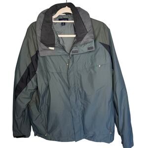 Mens lands end 2 in 1 grey insulated jacket size XL
